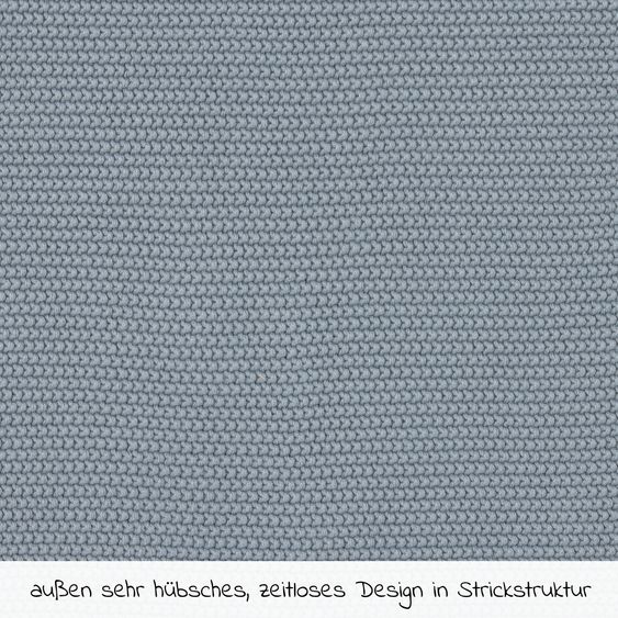Lässig Wrap blanket for infant car seat Knitted Blanket made from organic cotton 78 x 78 cm - Light Blue