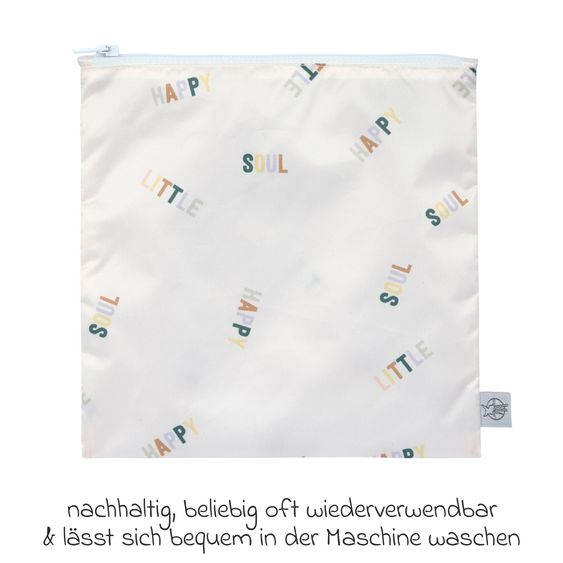 Lässig Frühstücksbeutel 2er Pack Snack Bag - Happy Fruits - Lemon