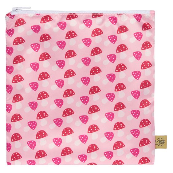 Lässig Frühstücksbeutel 2er Pack Snack Bag - Mushroom Magenta