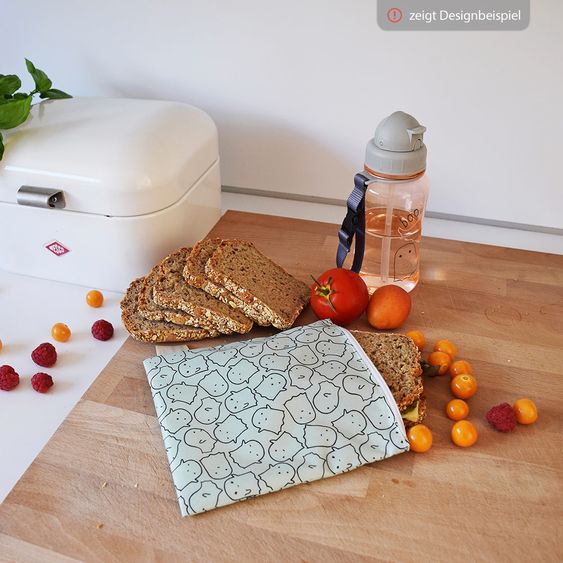 Lässig Frühstücksbeutel 2er Pack Snack Bag - Mushroom Magenta
