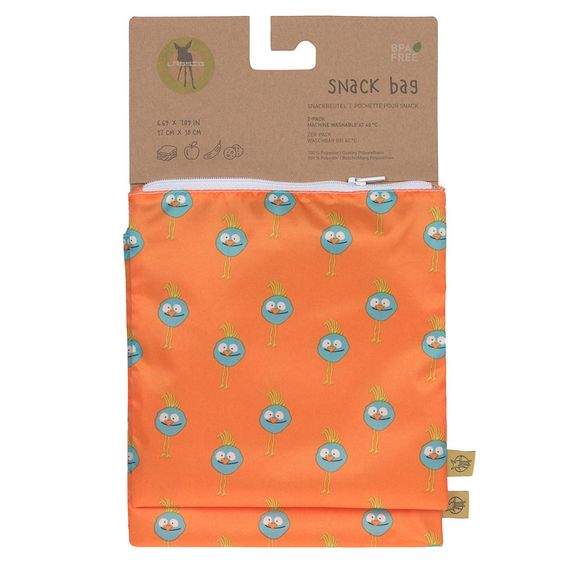 Lässig Frühstücksbeutel 2er Pack Snack Bag - Wildlife Birdie