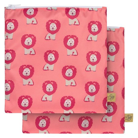 Lässig Frühstücksbeutel 2er Pack Snack Bag - Wildlife Lion