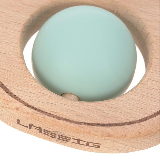Lässig Greif- & Beißring aus Holz mit Silikonkugel - Little Chums Dog