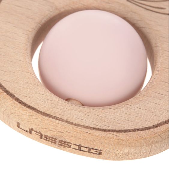 Lässig Greif- & Beißring aus Holz mit Silikonkugel - Little Chums Mouse