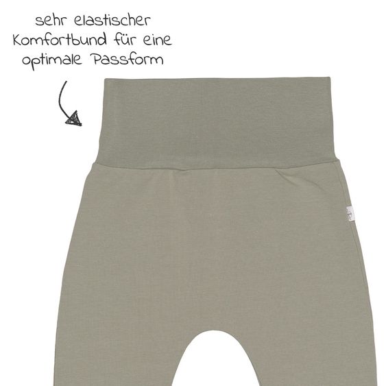 Lässig Hose aus Bio-Baumwolle - Olive - Gr. 50/56