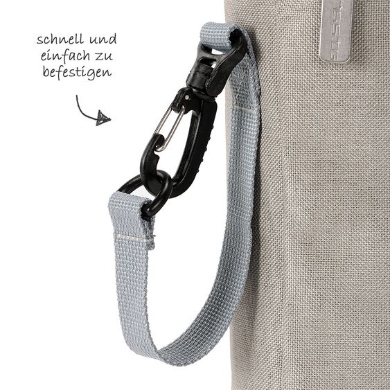 Lässig Isoliertasche Casual Bottle Holder Single - Cork Star - Light Grey