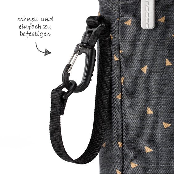 Lässig Isoliertasche Casual Bottle Holder Single - Triangel - Dark Grey