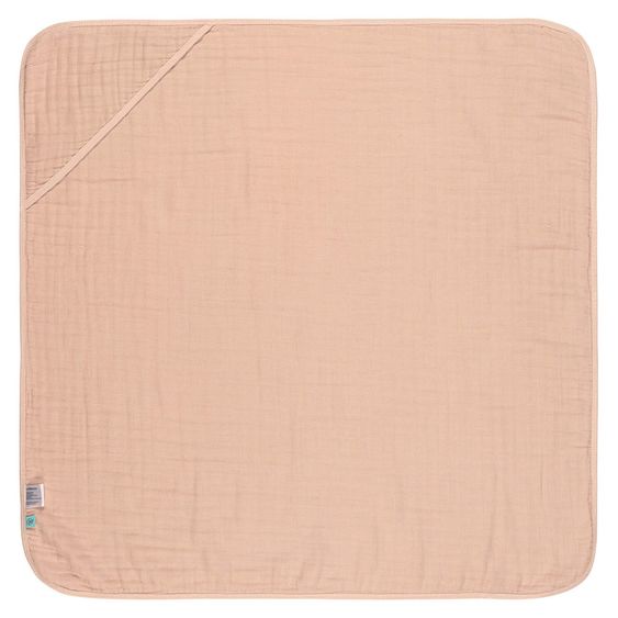Lässig Kapuzenbadetuch Muslin 90 x 90 cm - Light Pink