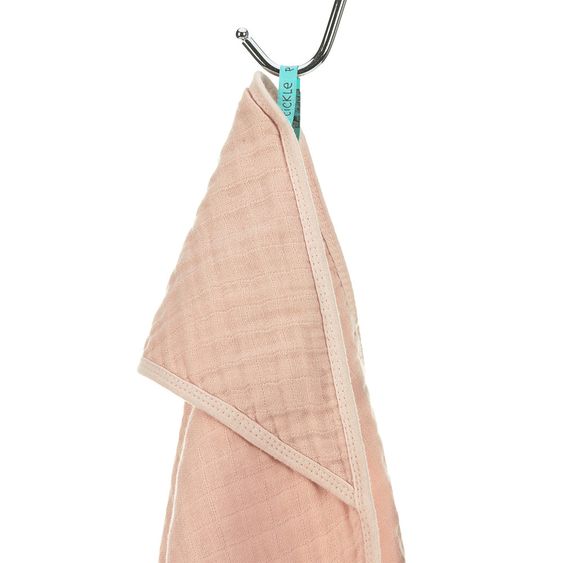 Lässig Kapuzenbadetuch Muslin 90 x 90 cm - Light Pink