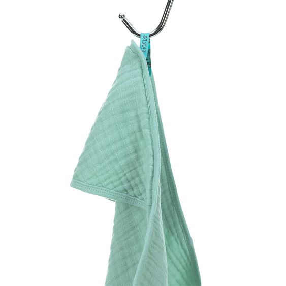 Lässig Kapuzenbadetuch Muslin 90 x 90 cm - Mint