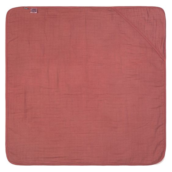Lässig Kapuzenbadetuch Muslin 90 x 90 cm - Rosewood