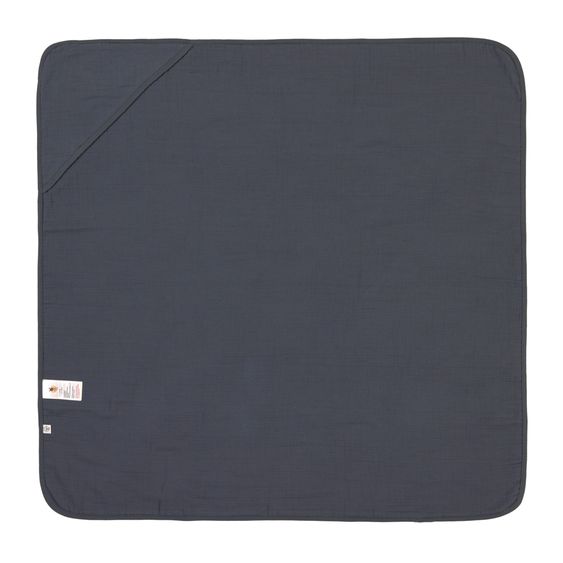 Lässig Kapuzenhandtuch Muslin 90 x 90 cm - Navy