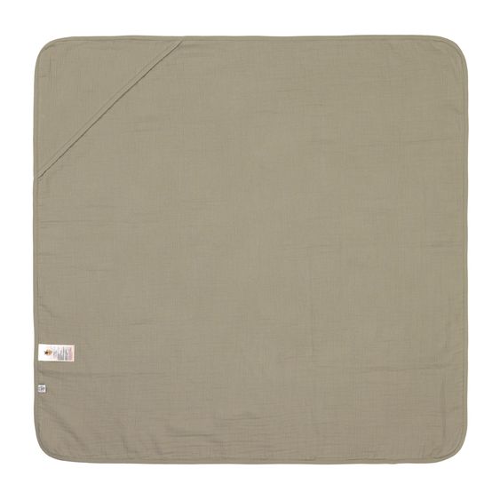 Lässig Kapuzenhandtuch Muslin 90 x 90 cm - Olive