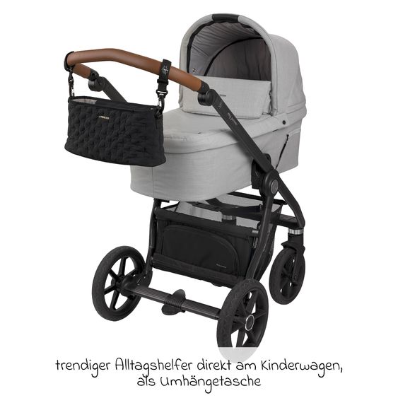 Lässig Kinderwagen Organizer Buggy Organizer - Quilted - Black