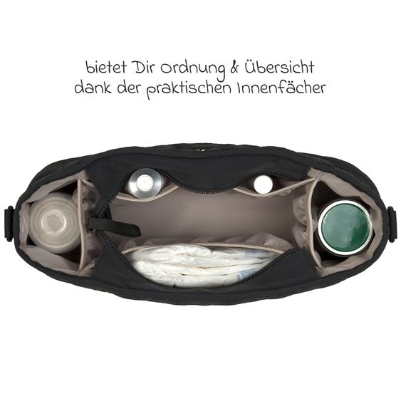 Lässig Kinderwagen Organizer Buggy Organizer - Quilted - Black