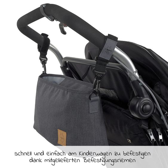 Lässig Kinderwagen Organizer Glam Goldie Buggy Bag - Anthracite