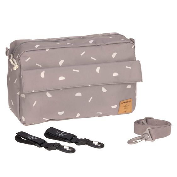 Lässig Kinderwagentasche Buggy Organizer Bag - Blocks Taupe