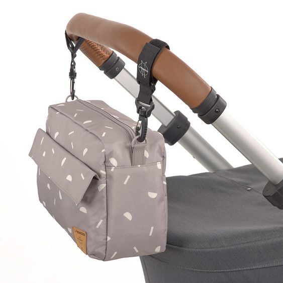 Lässig Kinderwagentasche Buggy Organizer Bag - Blocks Taupe