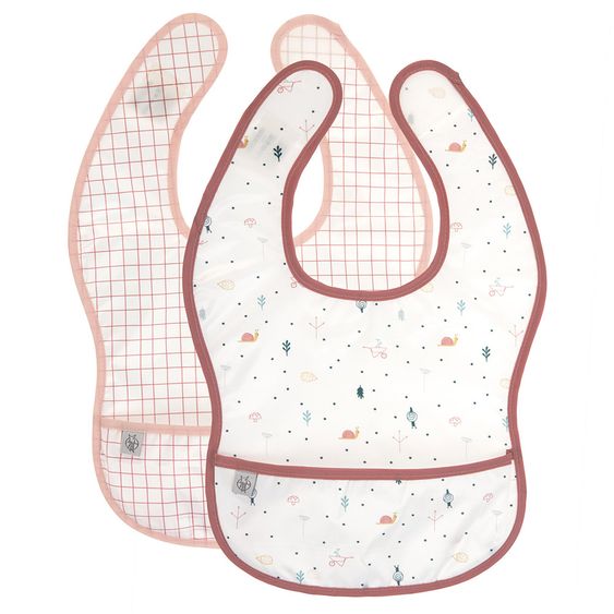 Lässig Klett-Lätzchen 2er Pack Lightweight Bib - Garden Explorer Girls