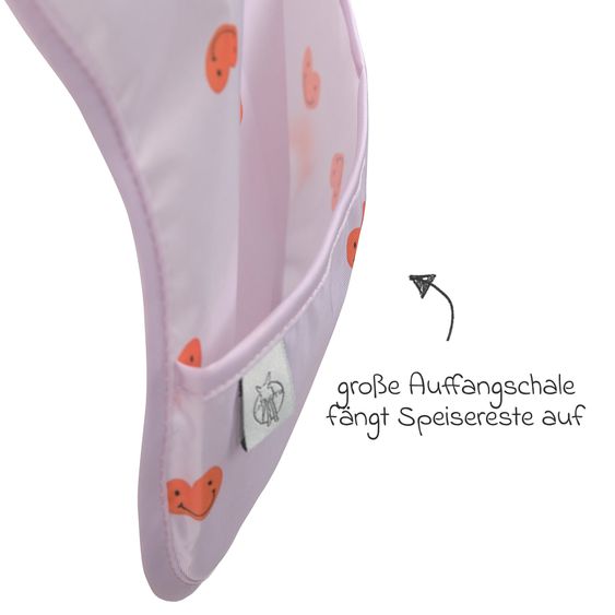 Lässig Velcro Bibs 2 Pack Lightweight Bib - Happy Rascals Heart - Lavender