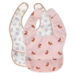Klett-Lätzchen 2er Pack Lightweight Bib - Little Forest Rabbit - Rose