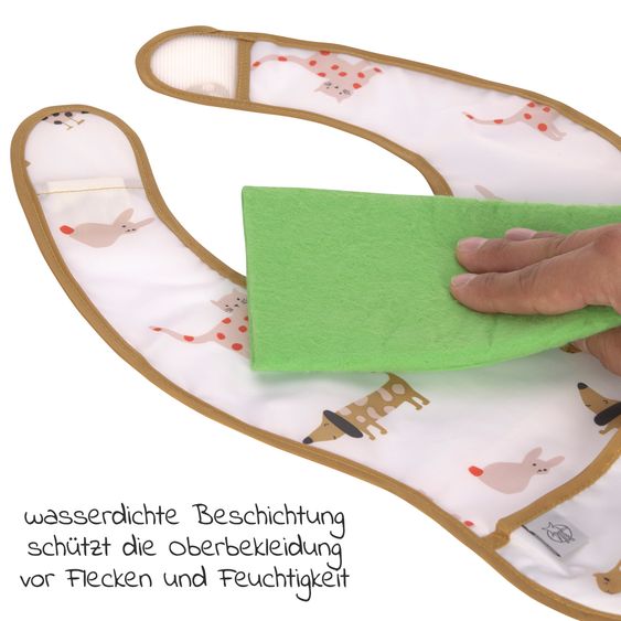 Lässig Klett-Lätzchen 2er Pack Lightweight Bib - Little Mateys - Spicy Orange