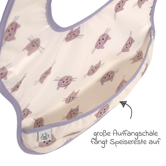 Lässig Velcro Bibs 2-Pack Lightweight Bib - Tiny Team Cat