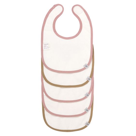 Lässig Klett-Lätzchen 5er Pack Value Pack Bib aus Bio-Baumwolle - About Friends Chinchilla