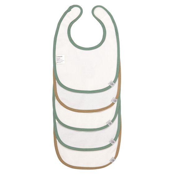 Lässig Klett-Lätzchen 5er Pack Value Pack Bib aus Bio-Baumwolle - About Friends Racoon