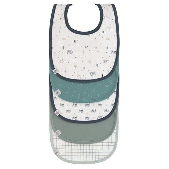 Lässig Klett-Lätzchen 5er Pack Value Pack Bib aus Bio-Baumwolle - Garden Explorer Boys
