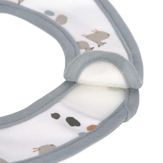 Lässig Klett-Lätzchen 5er Pack Value Pack Bib aus Bio-Baumwolle - Tiny Farmer - Sheep & Goose - Blue