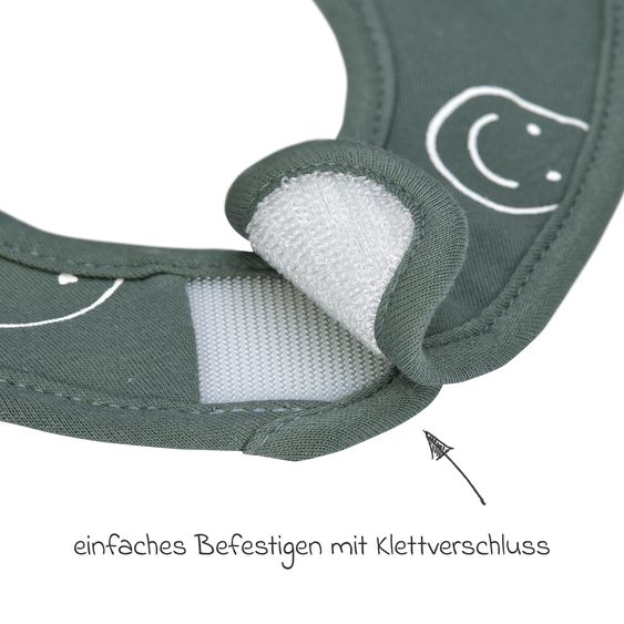 Lässig Klett-Lätzchen 5er Pack Value Pack Bib aus Bio-Baumwolle - Tiny Smile