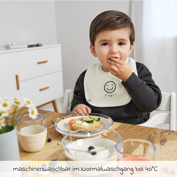 Lässig Klett-Lätzchen 5er Pack Value Pack Bib aus Bio-Baumwolle - Tiny Smile