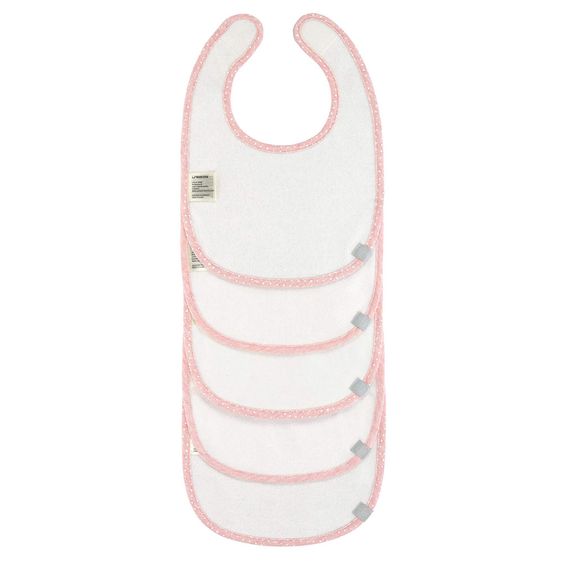 Lässig Klett-Lätzchen 5er Pack Value Pack Bib - Lela - Light Pink