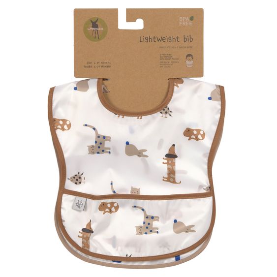Lässig Velcro bib 5-pack Value Pack Bib - Little Mateys - Royal Blue
