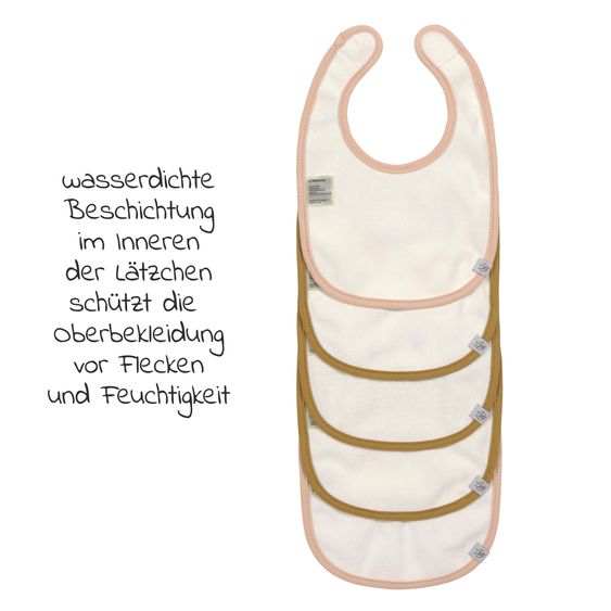 Lässig Velcro bib 5-pack Value Pack Bib - Little Mateys - Spicy Orange