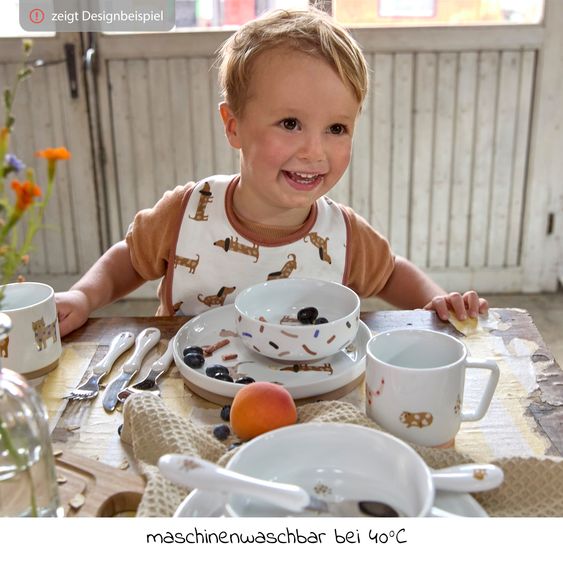Lässig Velcro bib 5-pack Value Pack Bib - Little Mateys - Spicy Orange
