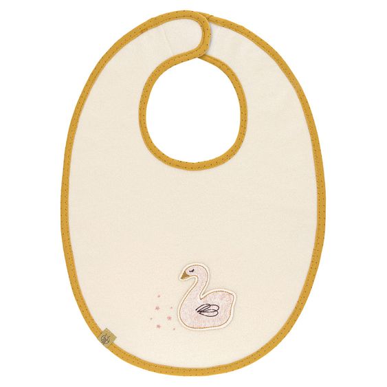 Lässig Klett-Lätzchen Medium Bib aus Bio-Baumwolle - Little Water Swan