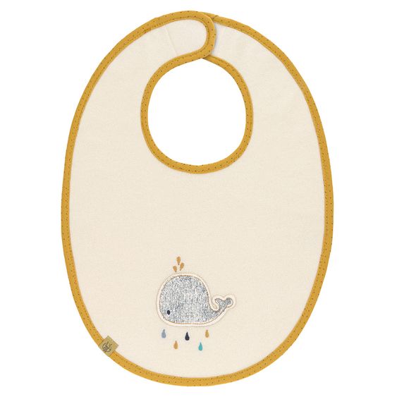 Lässig Klett-Lätzchen Medium Bib aus Bio-Baumwolle - Little Water Whale