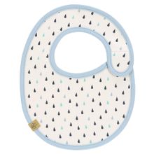 Bavaglino piccolo con velcro in cotone organico - Piccola balena d'acqua