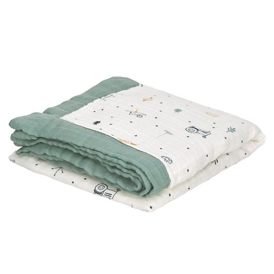 Lässig Crawling & cuddling blanket Heavenly Soft - bamboo 100 x 100 cm - Garden Explorer