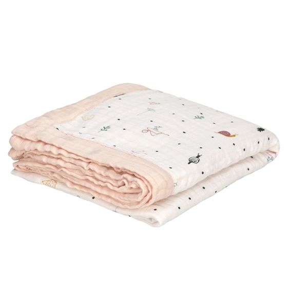 Lässig Krabbel- & Kuscheldecke Heavenly Soft - Bambus 100 x 100 cm - Garden Explorer Girls