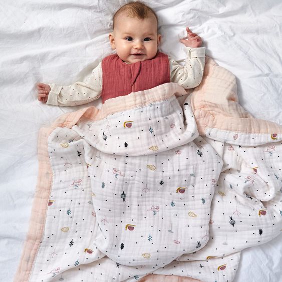 Lässig Krabbel- & Kuscheldecke Heavenly Soft - Bambus 100 x 100 cm - Garden Explorer Girls