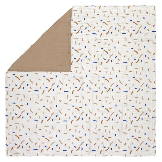 Lässig Krabbel- & Kuscheldecke Heavenly Soft Blanket 100 x 100 cm - Little Mateys - Sprinkles Royal Blue