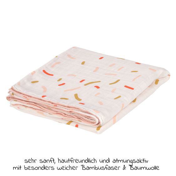 Lässig Cuddly blanket Heavenly Soft Blanket 100 x 100 cm - Little Mateys - Sprinkles Spicy Orange