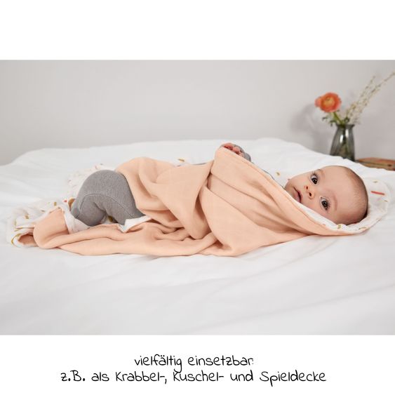 Lässig Cuddly blanket Heavenly Soft Blanket 100 x 100 cm - Little Mateys - Sprinkles Spicy Orange