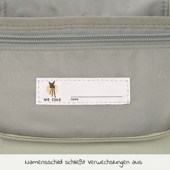 Lässig Borsa da toilette Mini Washbag - Happy Prints - Light Olive