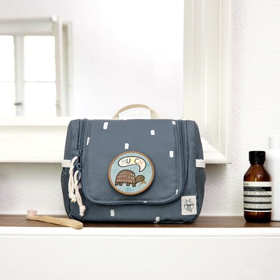 Lässig Borsa da toilette Mini Washbag - Happy Prints - Blu notte