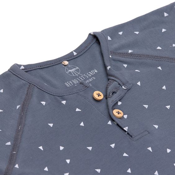 Lässig Langarmshirt aus Bio-Baumwolle - Triangle Blue - Gr. 74/80