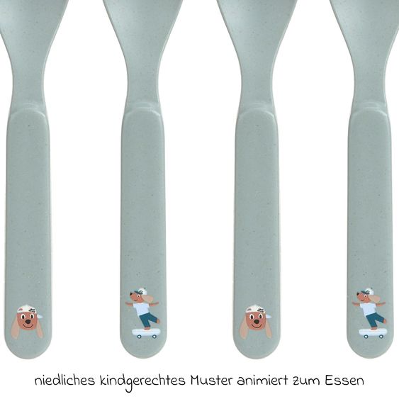 Lässig Löffel 4er Pack Spoon - Tiny Team Dog